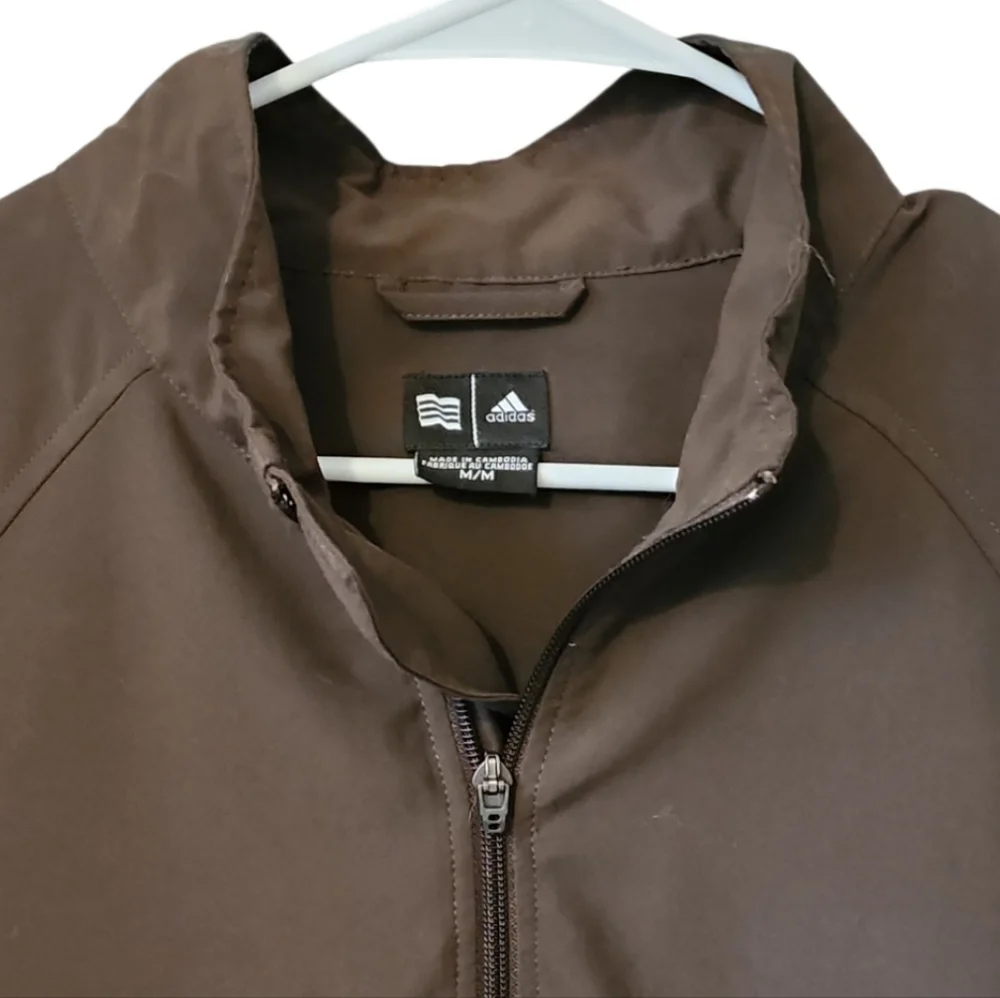 Adidas Climaproof Golf 1/4 Zip Quarter Zip Top Brown Jacket Mens Size Medium